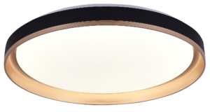 Φωτιστικό Οροφής Led Μαύρο/Χρυσό 20W CCT-με Μνήμες + Τηλεχειρισμός