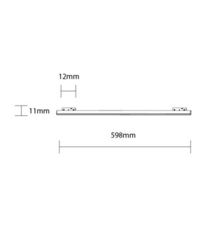 Led Μαγνητικό Γραμμικό Φωτιστικό 60cm 48V 20W 3000K - Για Σύστημα M05