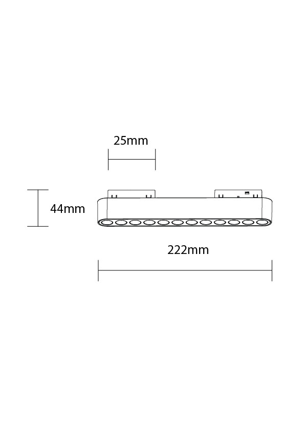 Led Μαγνητικό Γραμμικό Φωτιστικό 12Spots 48V 12W 3000K - Για Σύστημα M05 - Image 2
