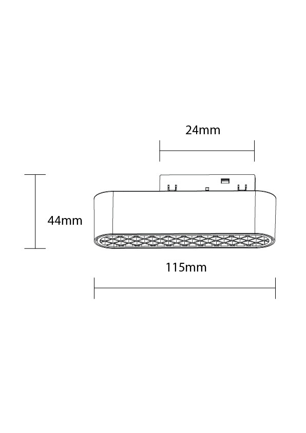Led Μαγνητικό Γραμμικό Φωτιστικό Anti-Glare 48V 6W 3000K - Για Σύστημα M05 - Image 2