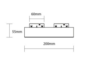 Led Μαγνητικό Φωτιστικό Οροφής/ Επίτοιχο 48V 20W 4000K - Για Σύστημα M05