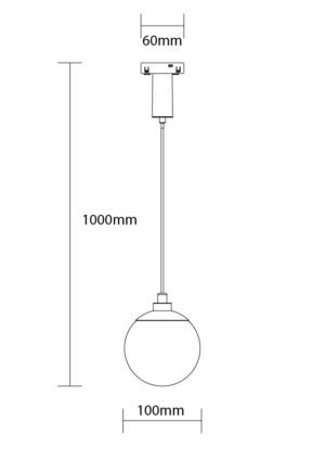 Led Μαγνητικό Κρεμαστό Φωτιστικό 48V 5W 3000K - Για Σύστημα M05