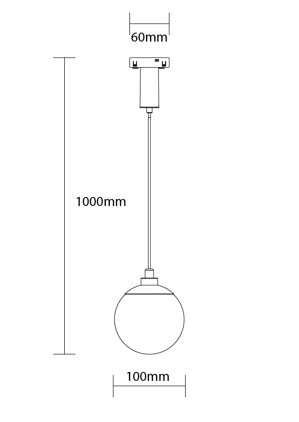 Led Μαγνητικό Κρεμαστό Φωτιστικό 48V 5W 3000K - Για Σύστημα M05 - Image 2
