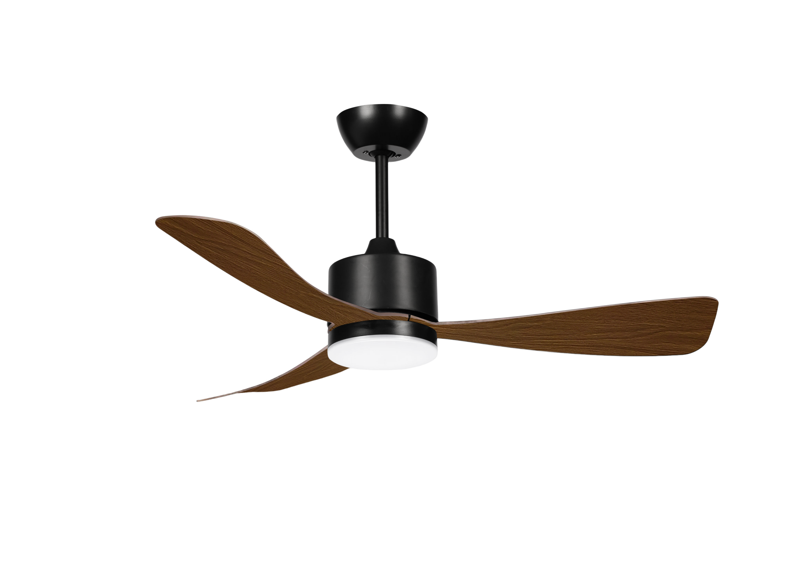 Led Ανεμιστήρας/ Φωτιστικό Οροφής 18W/3CCT Μαύρο/Τύπου Ξύλο + Τηλεχειριστήριο