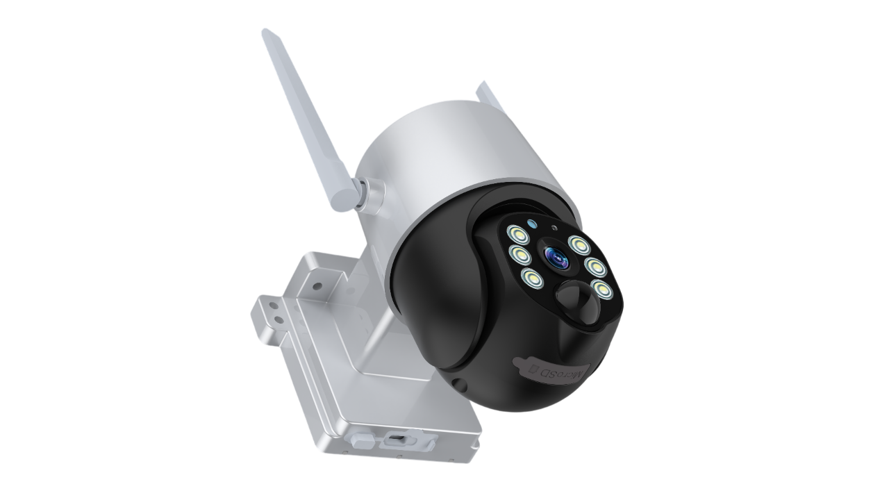 IP Camera Solar 4MW Wi-Fi Λευκή SD-Slot