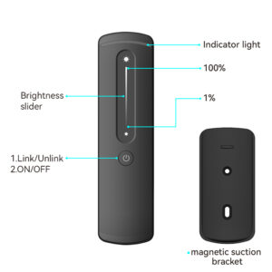 EuroSpot Led Kit Controller+ Μαύρο Remote RF 2.4GHz για Μονόχρωμη Ταινία