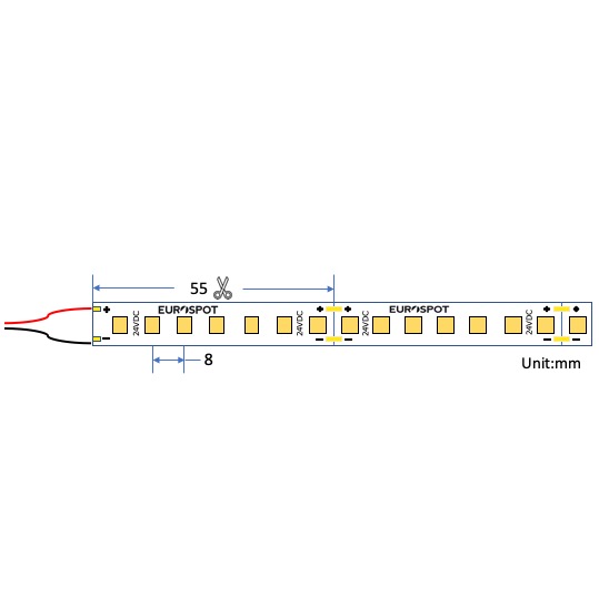 EuroSpot Led Ταινία DC:24V 2835 SMD IP20 9.6W/M 140lm/W 4000K 5m Φυσικό Λευκό - Image 3