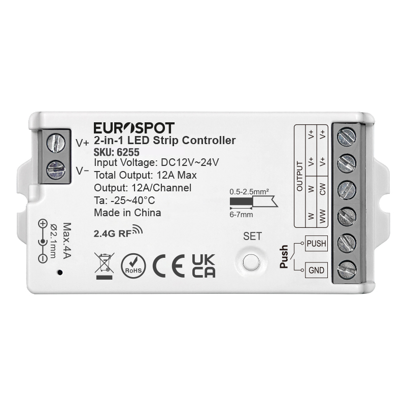 EuroSpot Led Controller RF 2.4GHz 2in1 + Push Dim