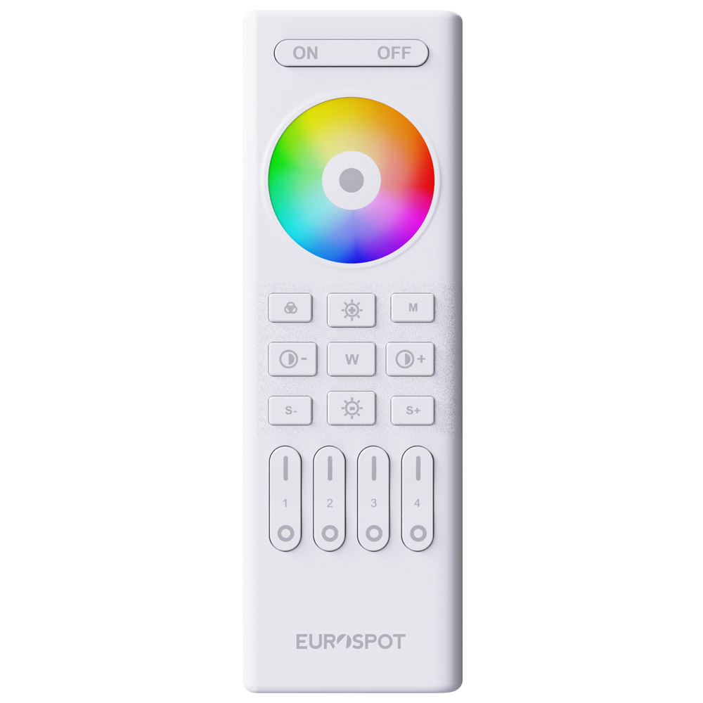 EuroSpot RF 2.4GHz 4Ζωνο Λευκό Τηλεχειριστήριο RGB+CCT Ταινίας-Led - Image 3