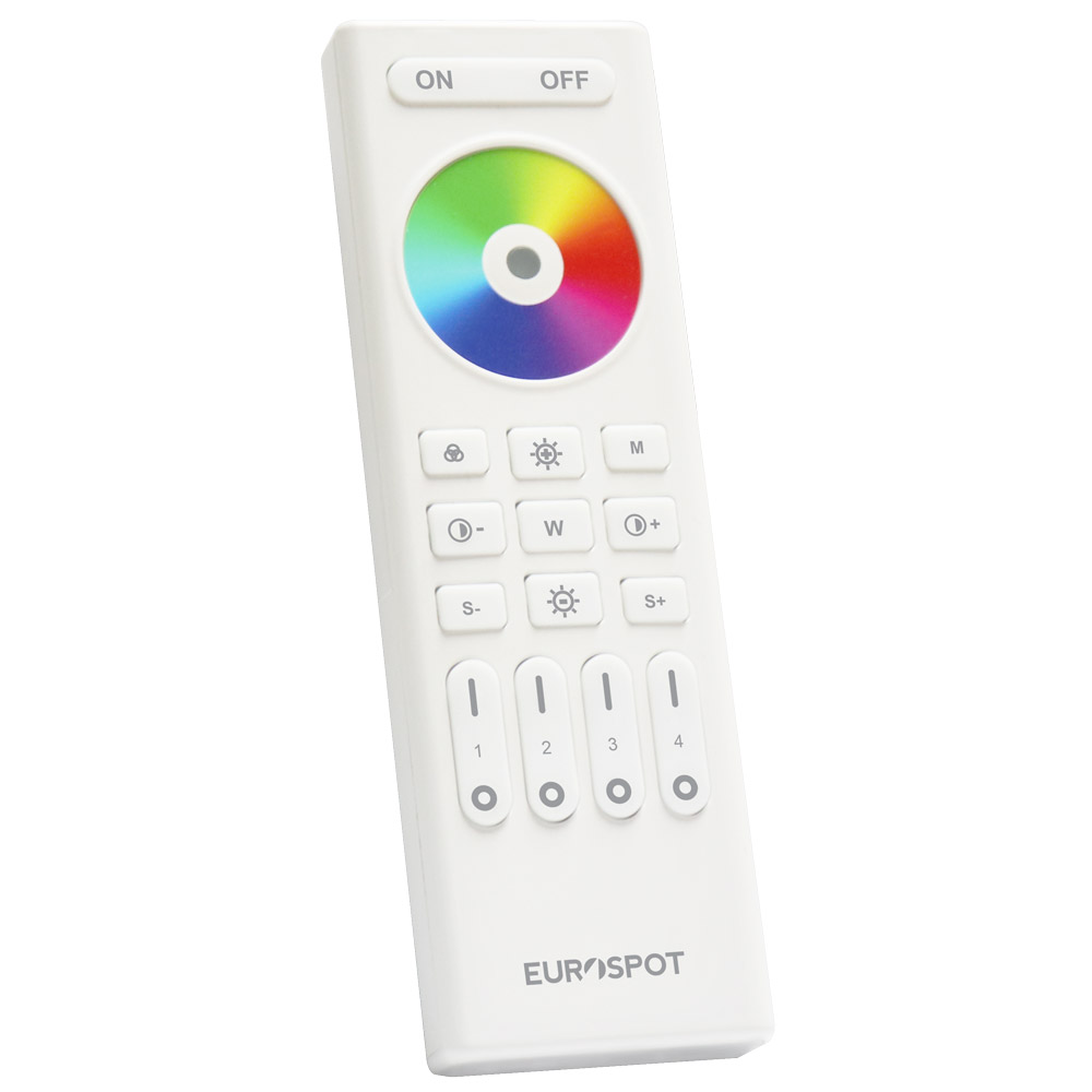 EuroSpot RF 2.4GHz 4Ζωνο Λευκό Τηλεχειριστήριο RGB+CCT Ταινίας-Led - Image 2