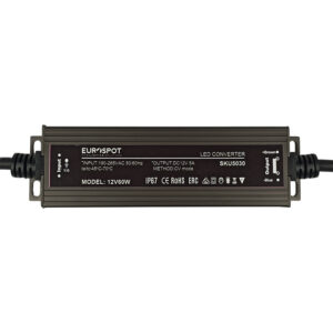 Eurospot Στεγανό IP67 Τροφοδοτικό Led Αλουμινίου 12V 60W