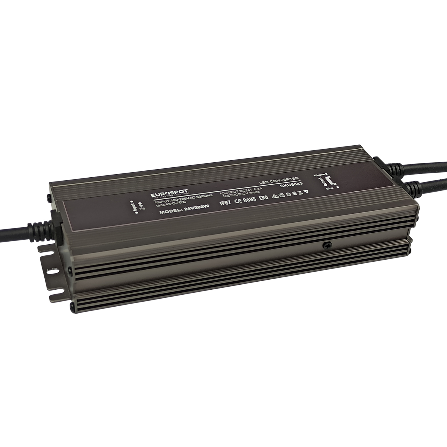 Eurospot Στεγανό IP67 Τροφοδοτικό Led Αλουμινίου 24V 200W - Image 2