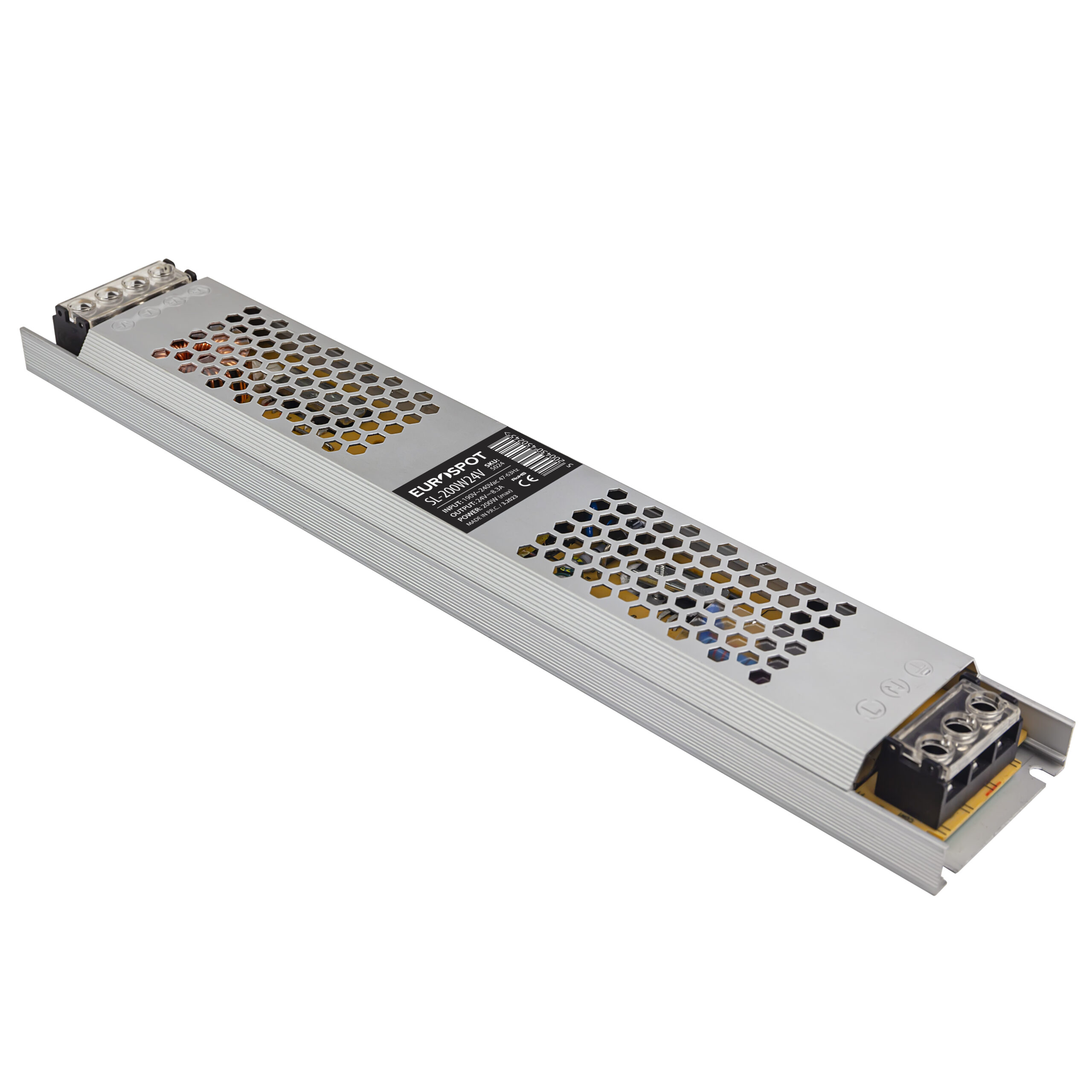 Eurospot Ultra-Slim Τροφοδοτικό Led Αλουμινίου 24V 200W