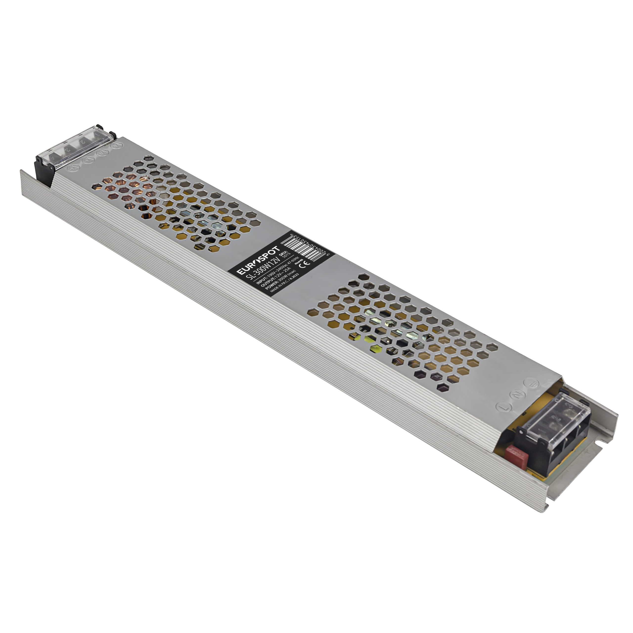 Eurospot Ultra-Slim Τροφοδοτικό Led Αλουμινίου 12V 300W