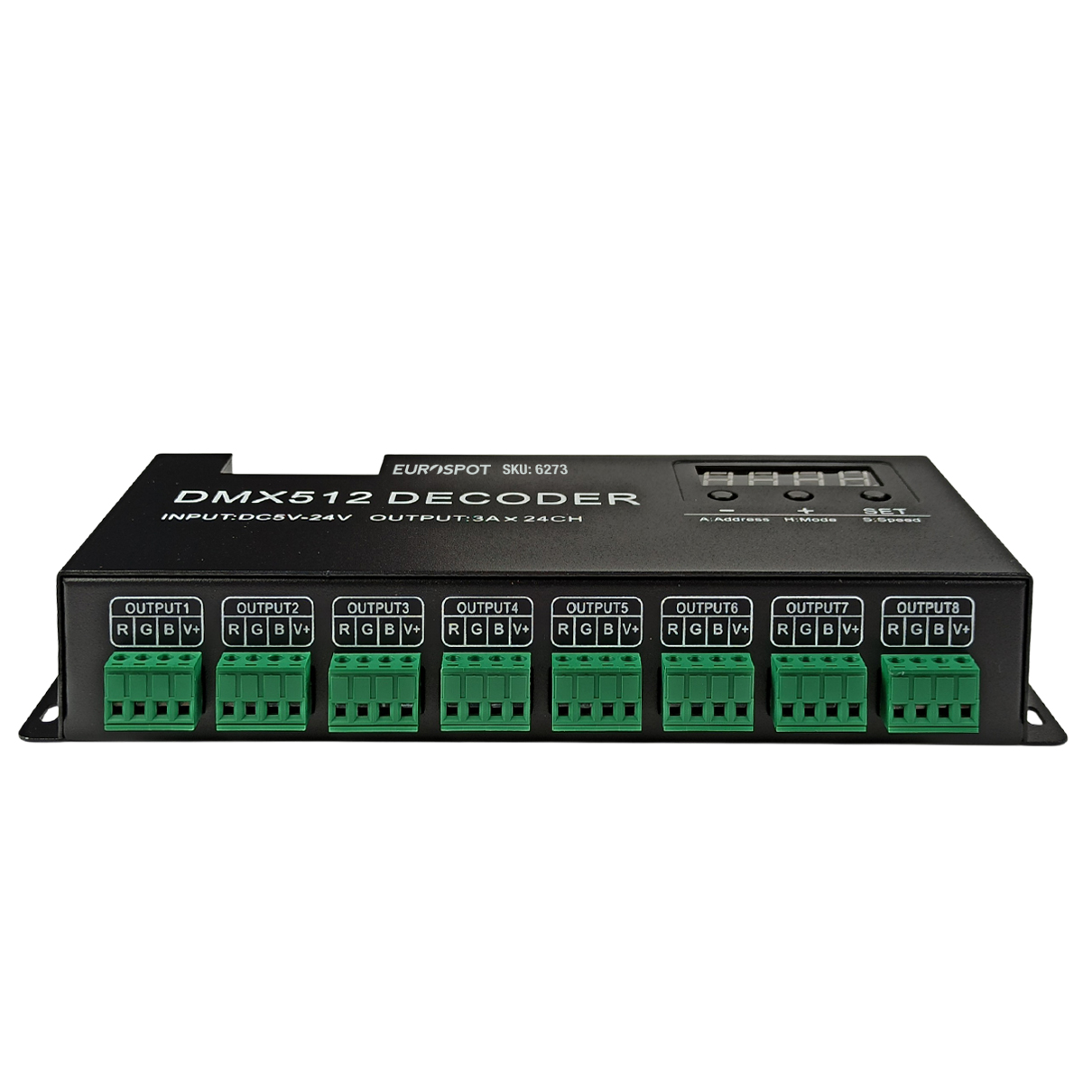 EuroSpot DMX512 Controller για Ταινίες Led RGB 24CH DC: 5-24V - Image 4