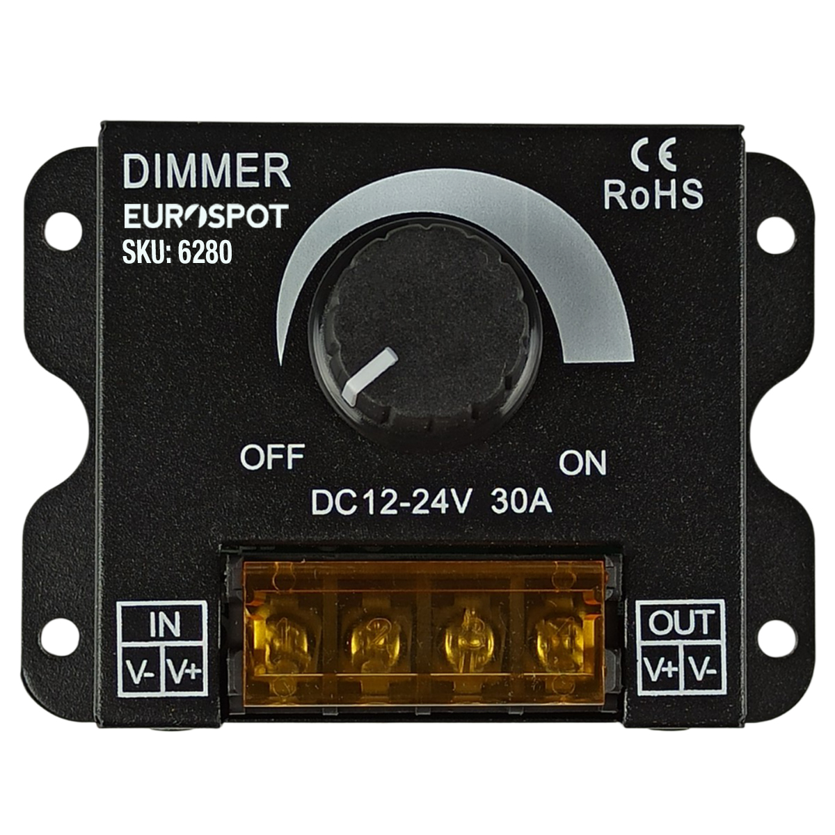 EuroSpot Περιστροφικό Μεταλλικό Led Dimmer για Ταινίες Led DC: 12-24V - Image 2